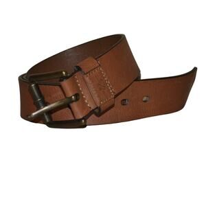 Nautica Brown Leather Belt Genuine Leather Business Casual Size 42/105